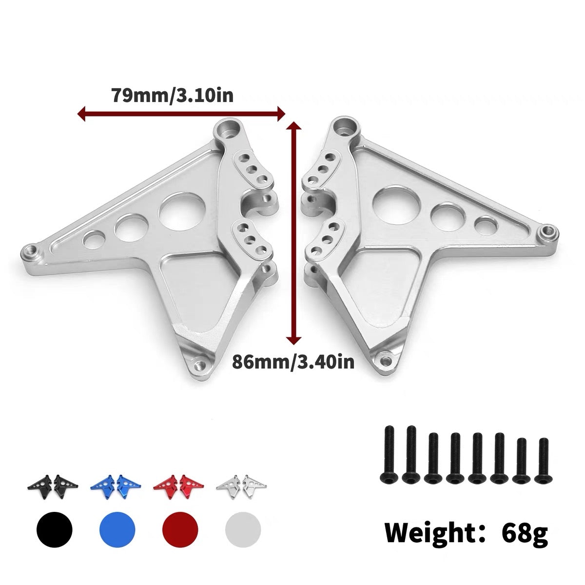UDR 1:7 rear straight bridge short card modification and upgrade accessories aluminum alloy rear shock absorber