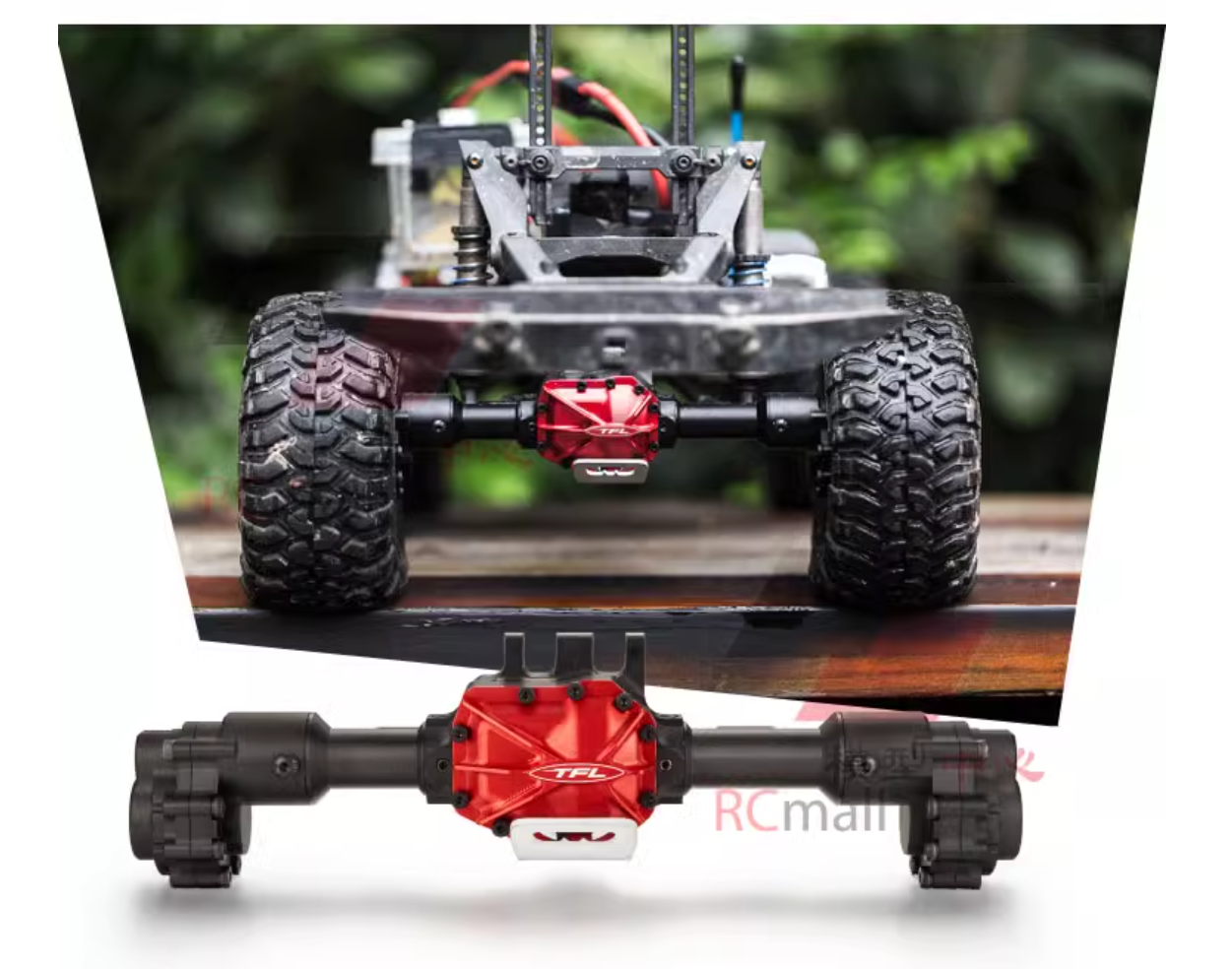 TRX-4 1/10 climbing car metal axle front and rear axle housing assembly