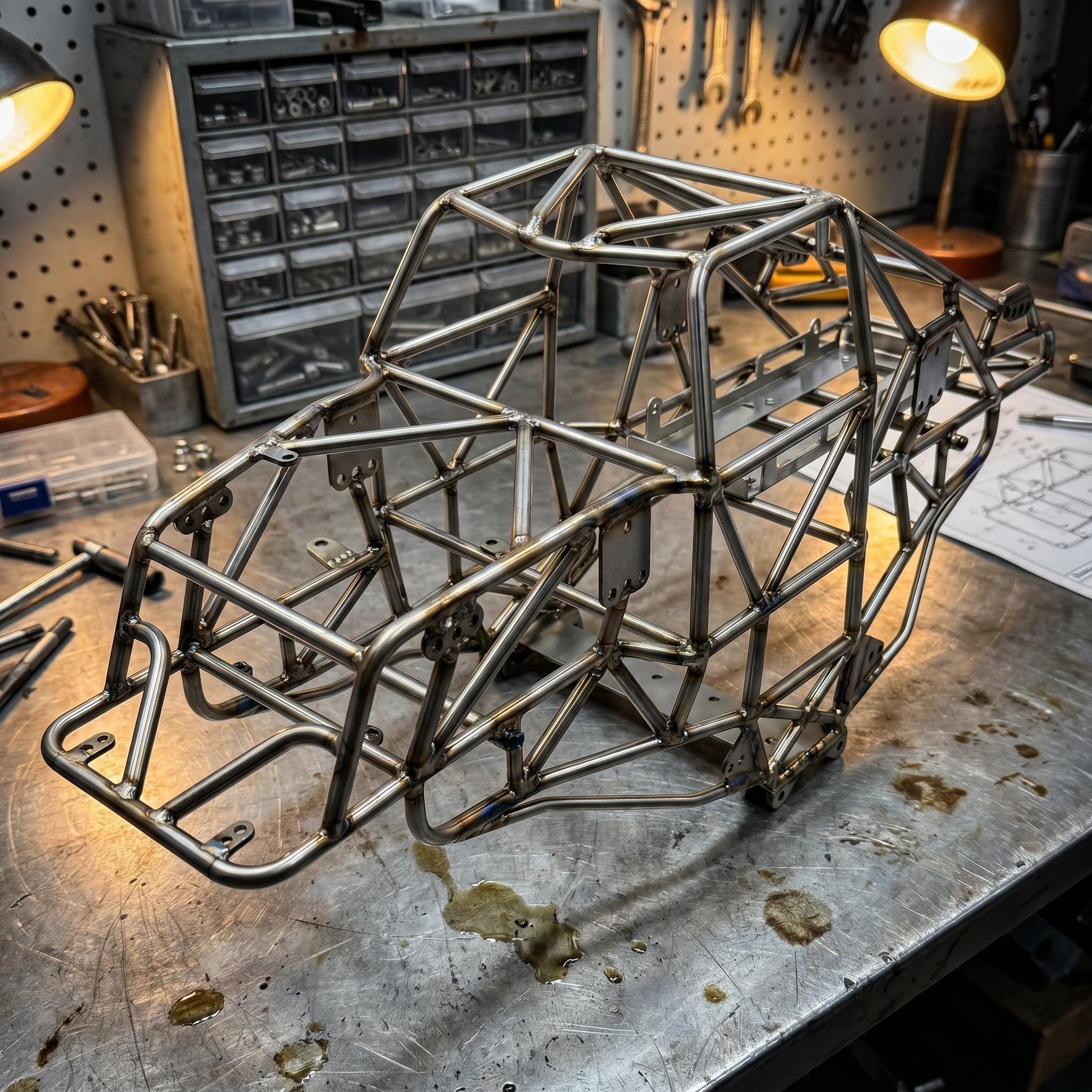 Custom SMT10 MAX-D AX90055 90057 Monster Foot Titanium Alloy Metal Cage