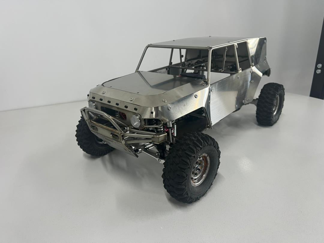 Handcrafted all-metal roll cage for FJ Cruiser, fully customized for the entire vehicle.