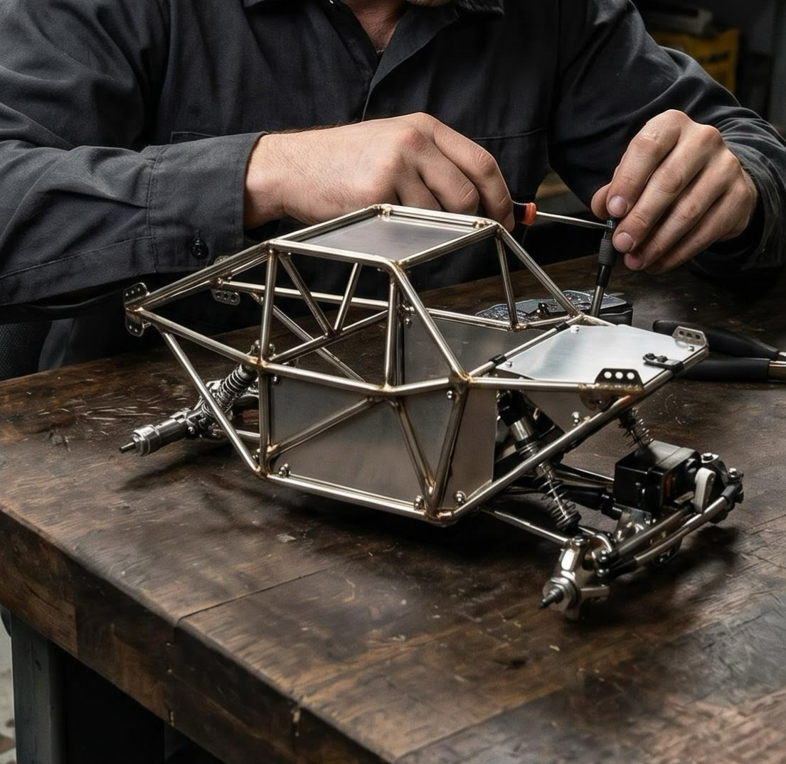 1/10 Scx10/capra Rock Rover Titanium Alloy Cage