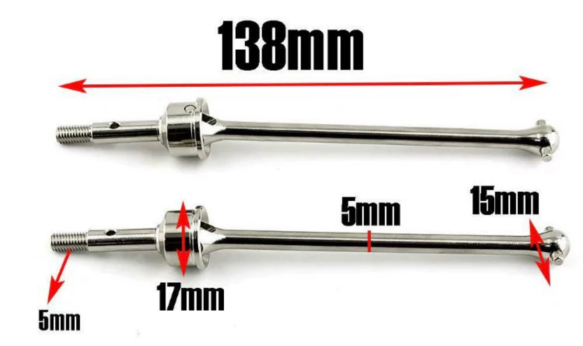 UDR 1/7 straight axle short card N hardened and thickened front CVD drive shaft