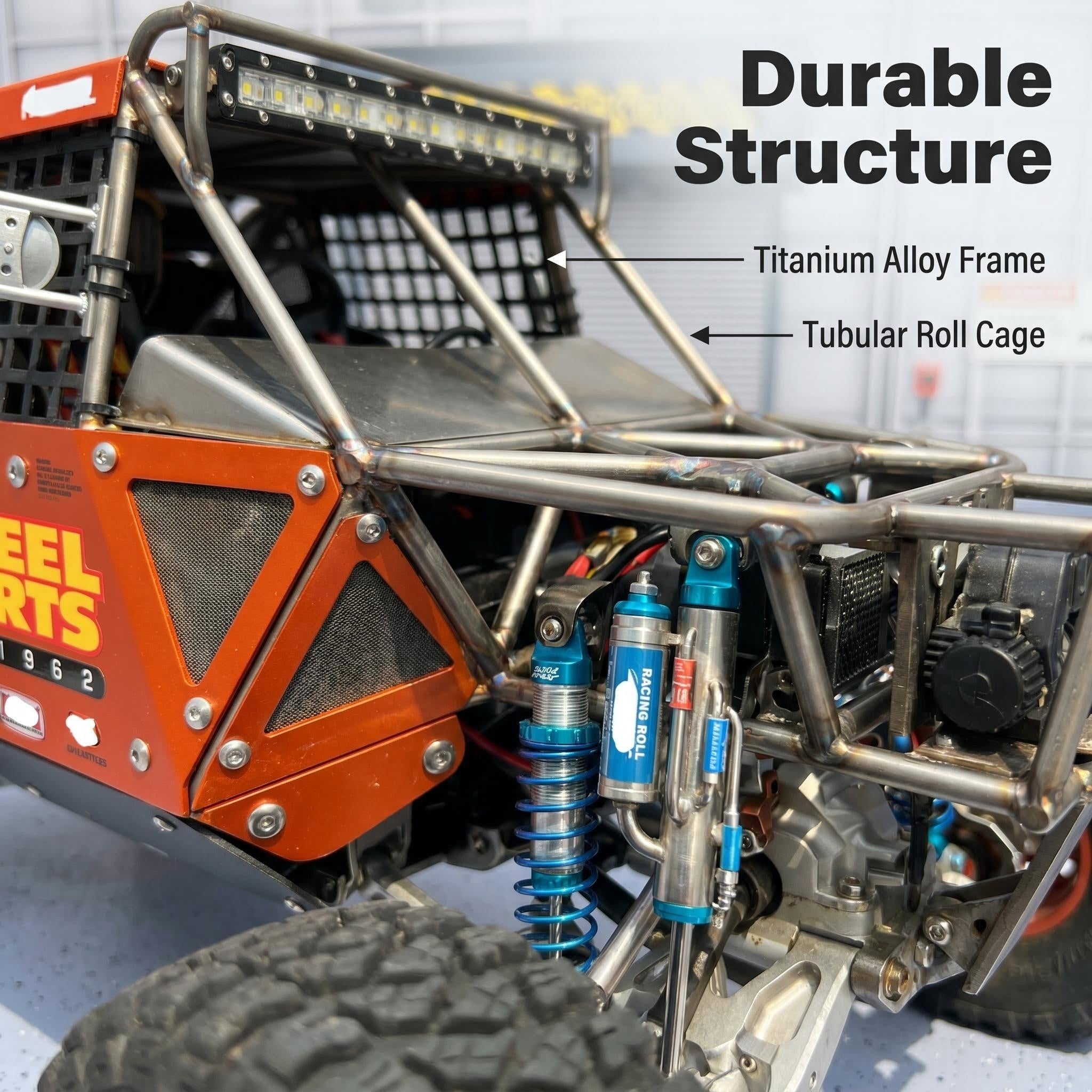 Orange 1/10 ultra4 titanium cage