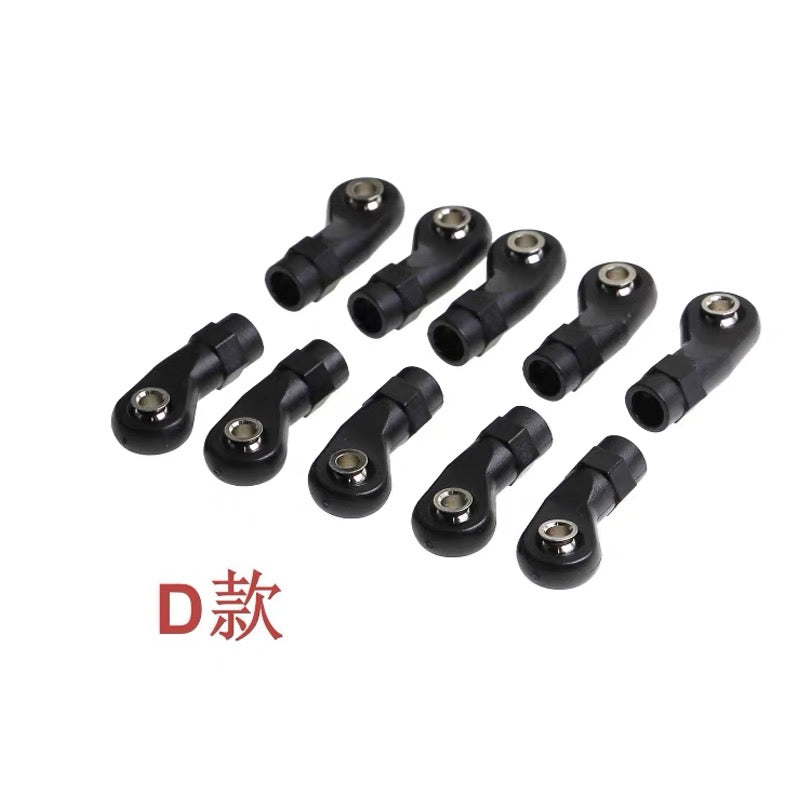 1/10 Scale RC Crawler Parts: SCX10/TRX4 Nylon Ball Ends (M4 Plastic) – Pack of 10