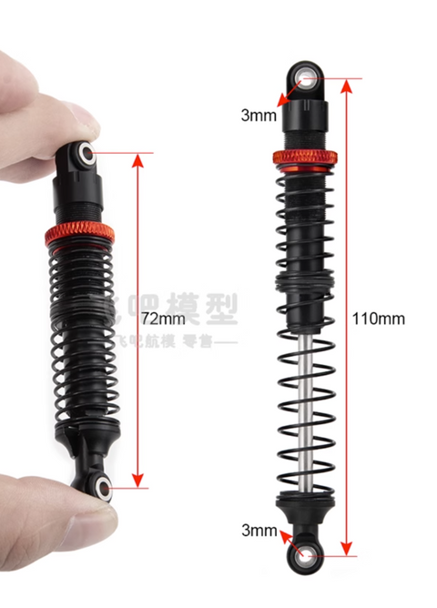 1/10 climbing car metal hydraulic shock absorber double-stage spring shock absorber TRX4 SCX10 90046