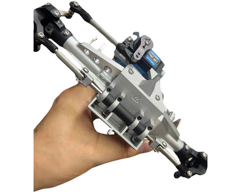1/10 Axial Wraith simulated hydraulic steering system
