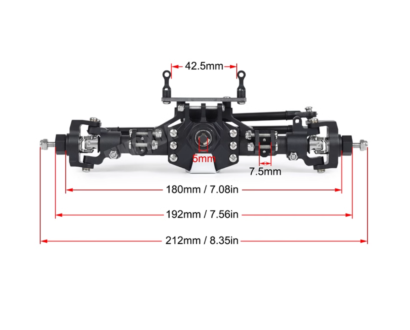 1/10 climbing car SCX10 II diamond straight axle second generation metal axle