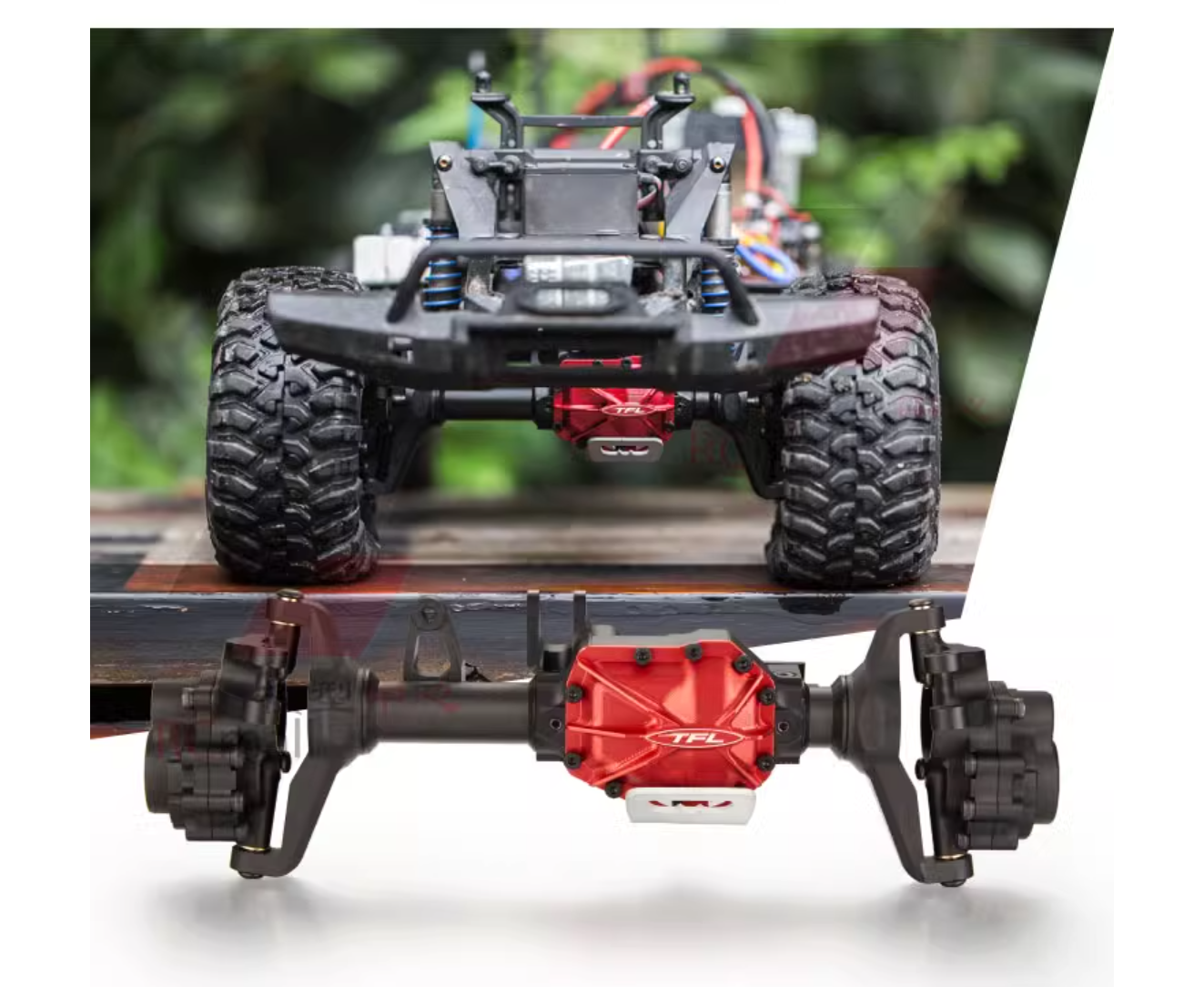 TRX-4 1/10 climbing car metal axle front and rear axle housing assembly