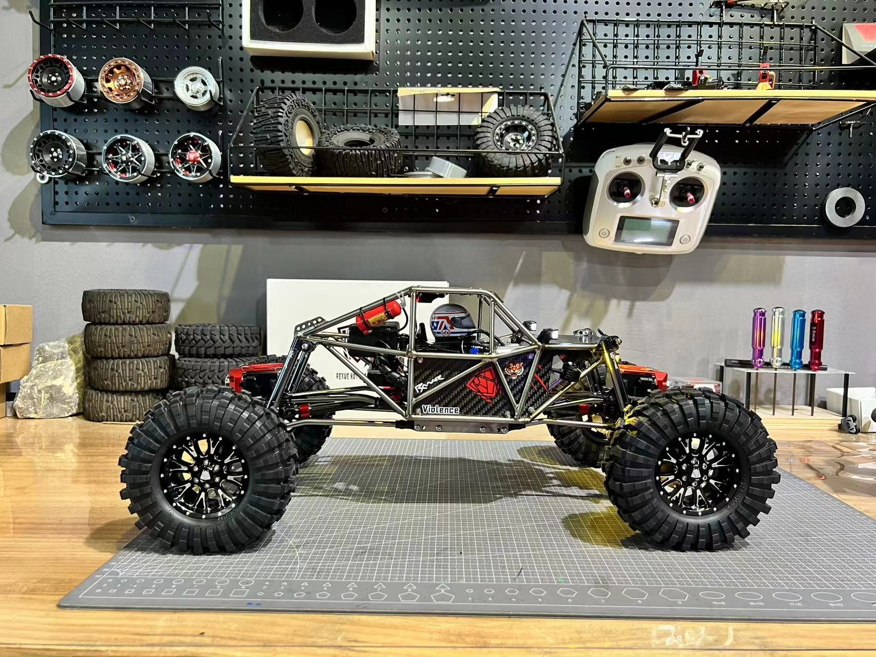 Capra metal roll cage lunar rover carbon fiber panels