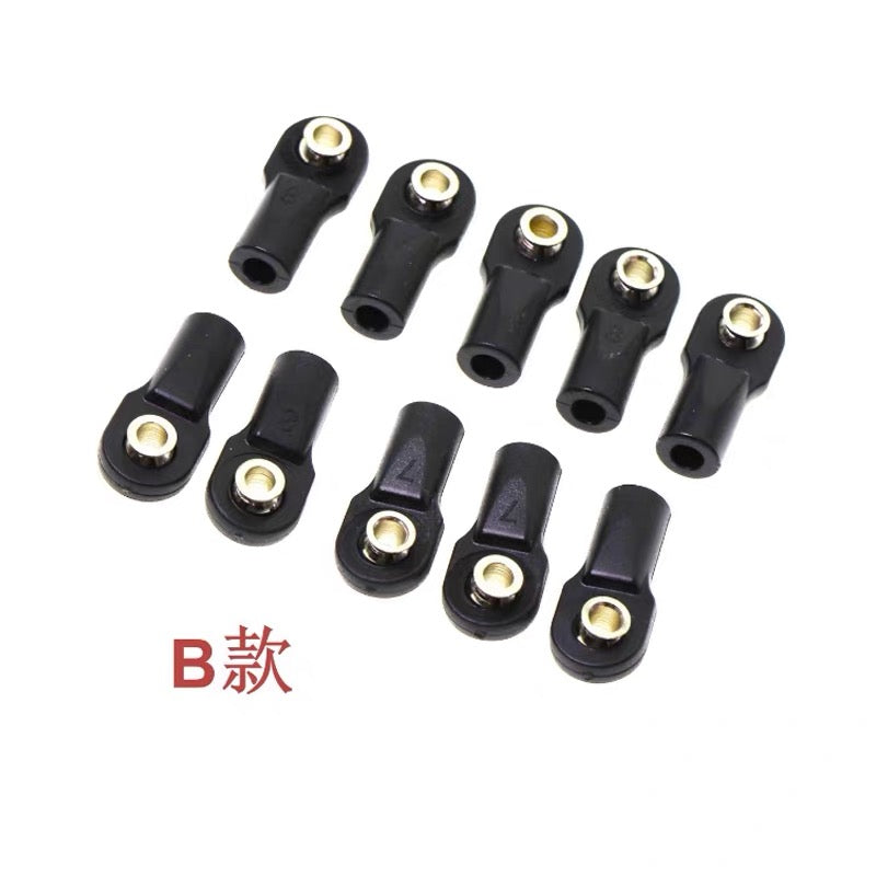1/10 Scale RC Crawler Parts: SCX10/TRX4 Nylon Ball Ends (M4 Plastic) – Pack of 10