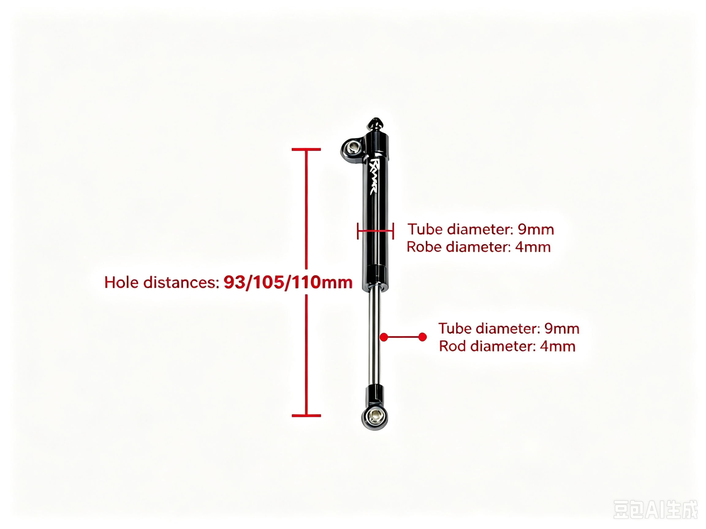 Lunar rover single-tube shock absorber 4pcs