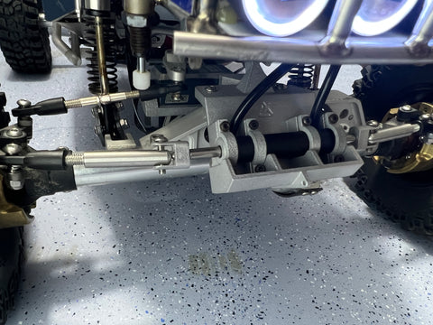1/10 Axial Wraith simulated hydraulic steering system
