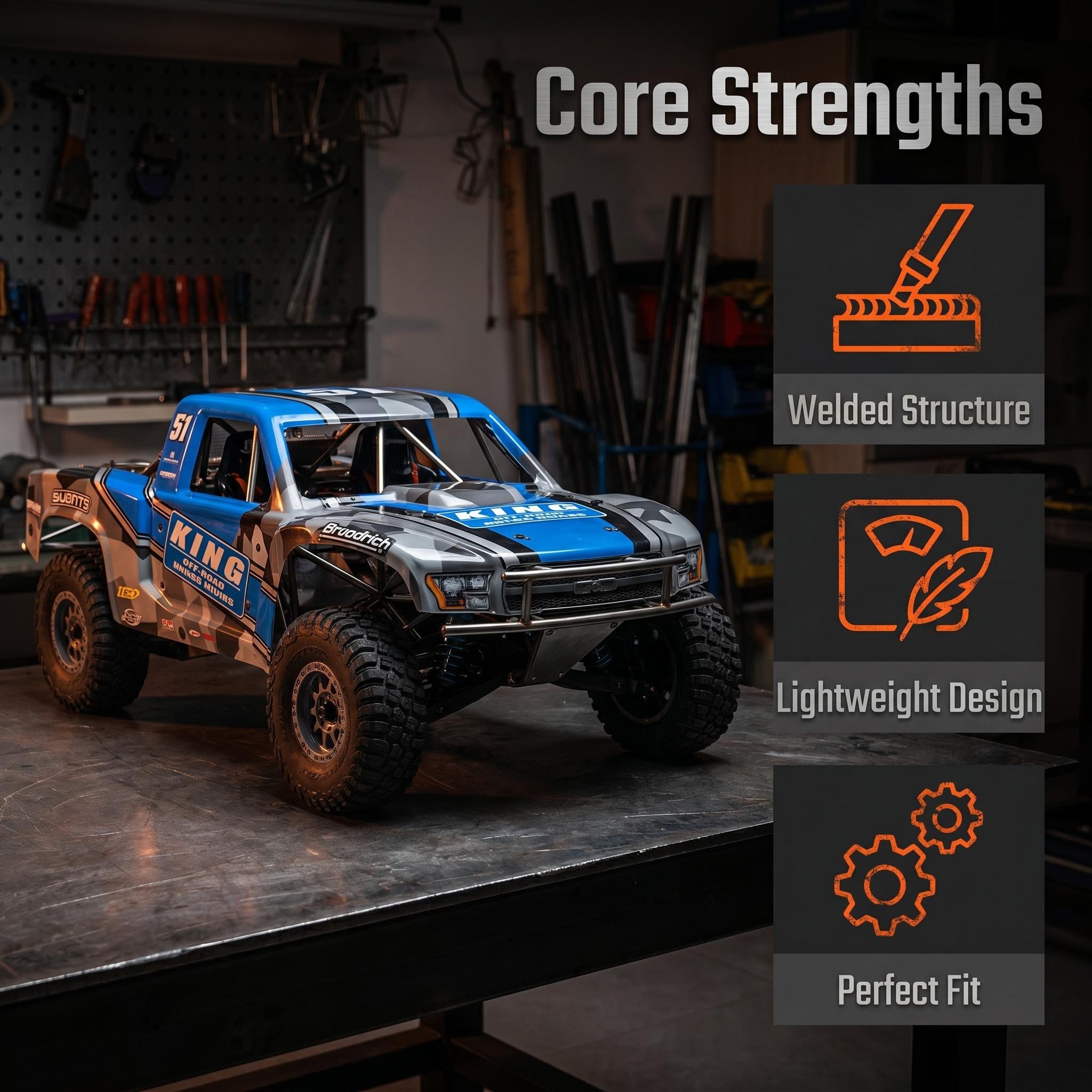 1/6 losi super baja rey titanium cage custom