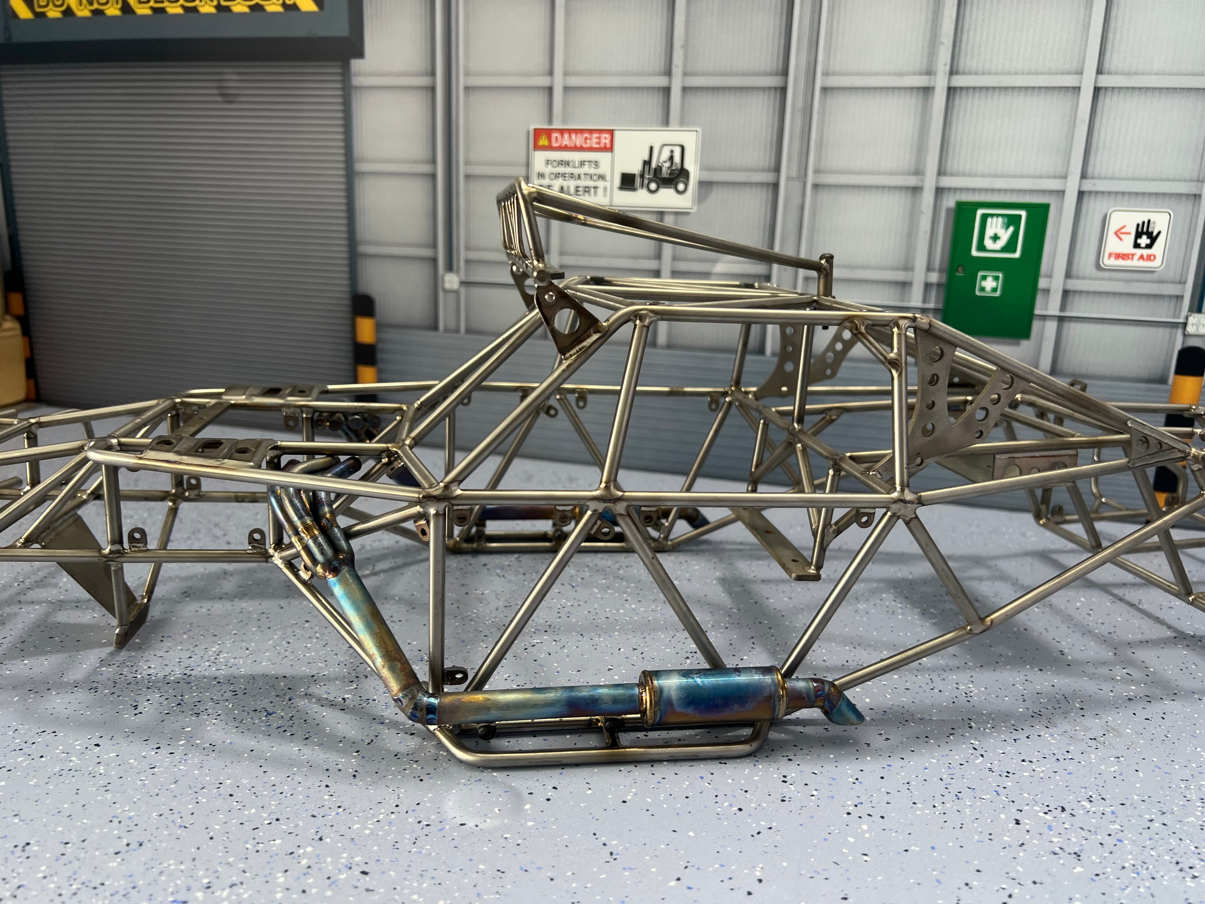 Titanium alloy metal ，losi baja rey 2.0 cage/yeti chassis model cage