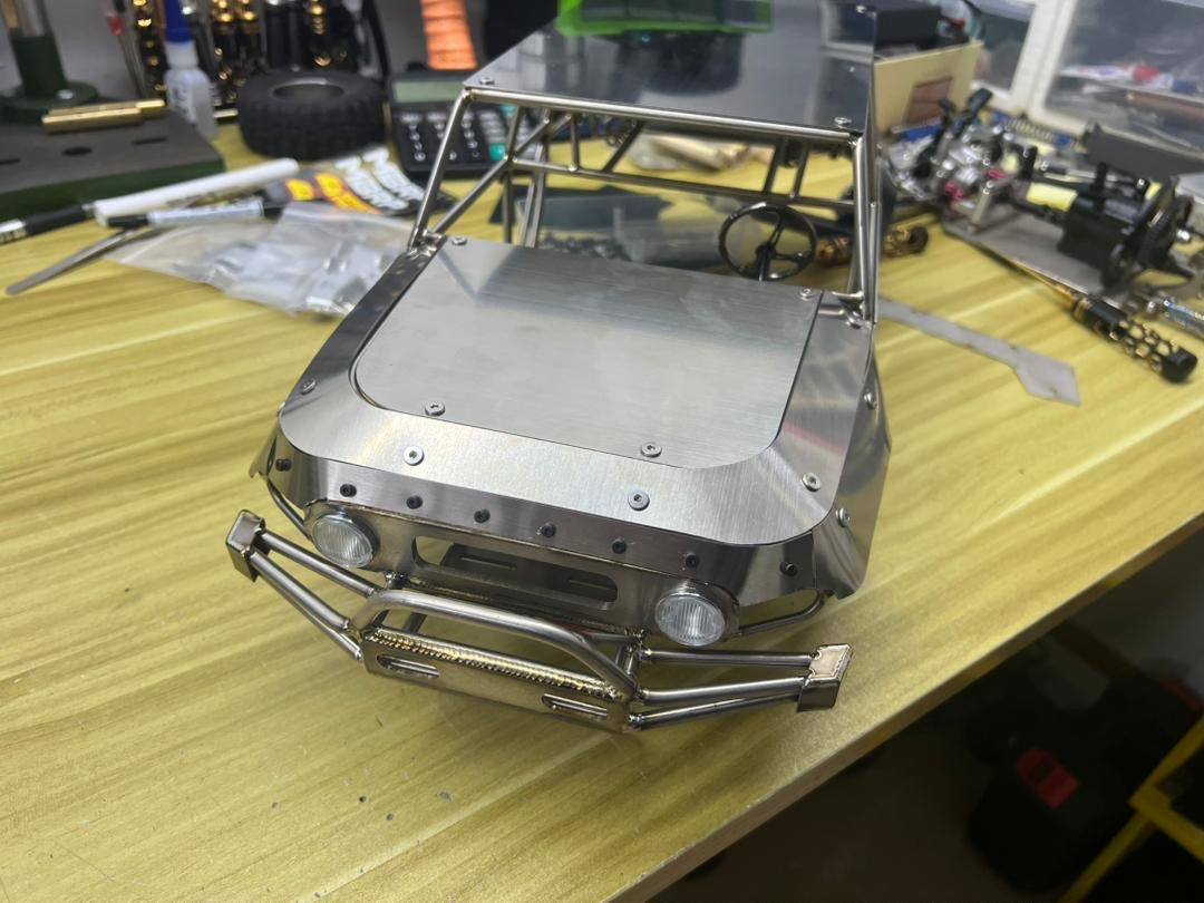 Handcrafted all-metal roll cage for FJ Cruiser, fully customized for the entire vehicle.