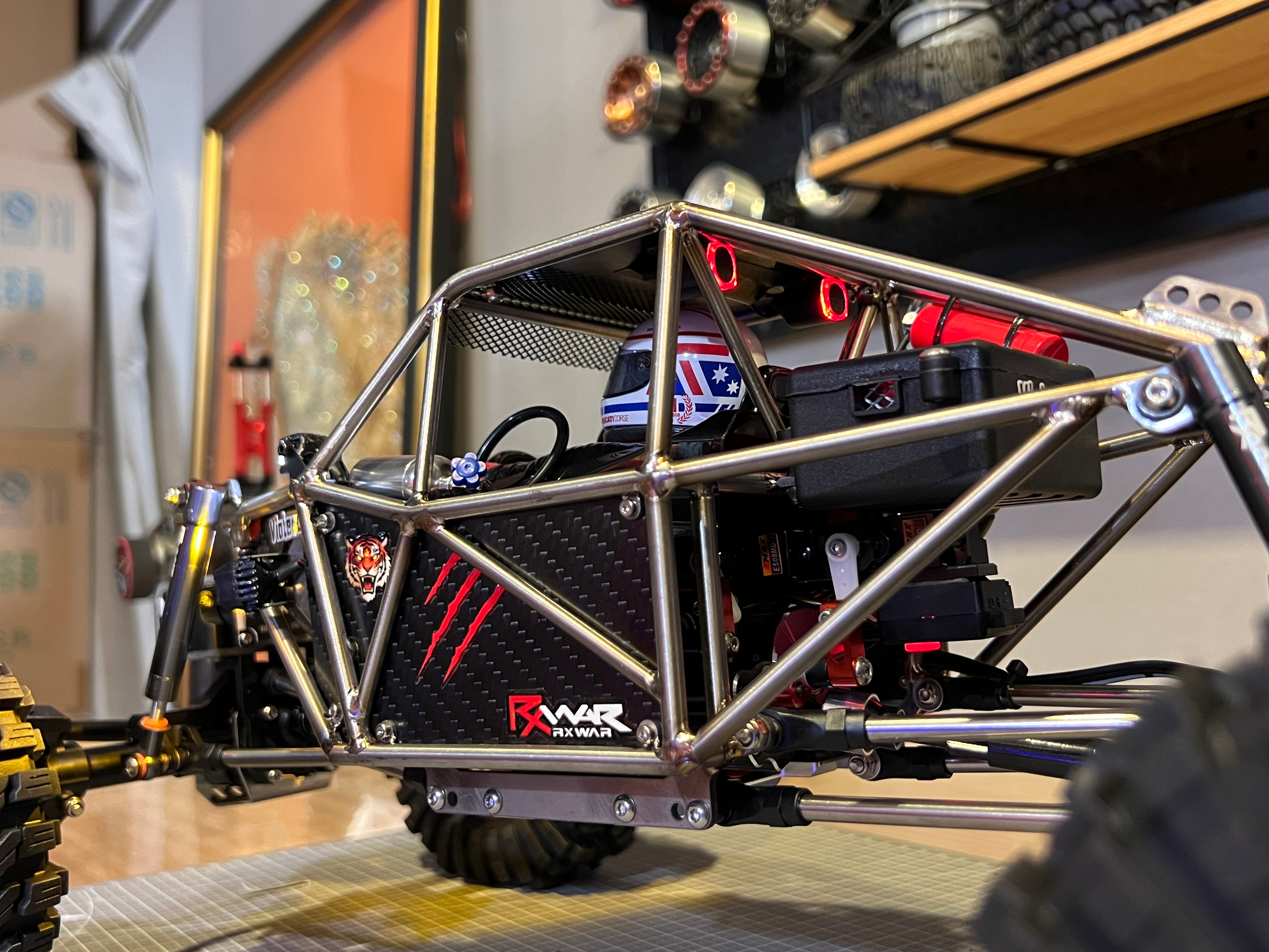 Capra metal roll cage lunar rover carbon fiber panels