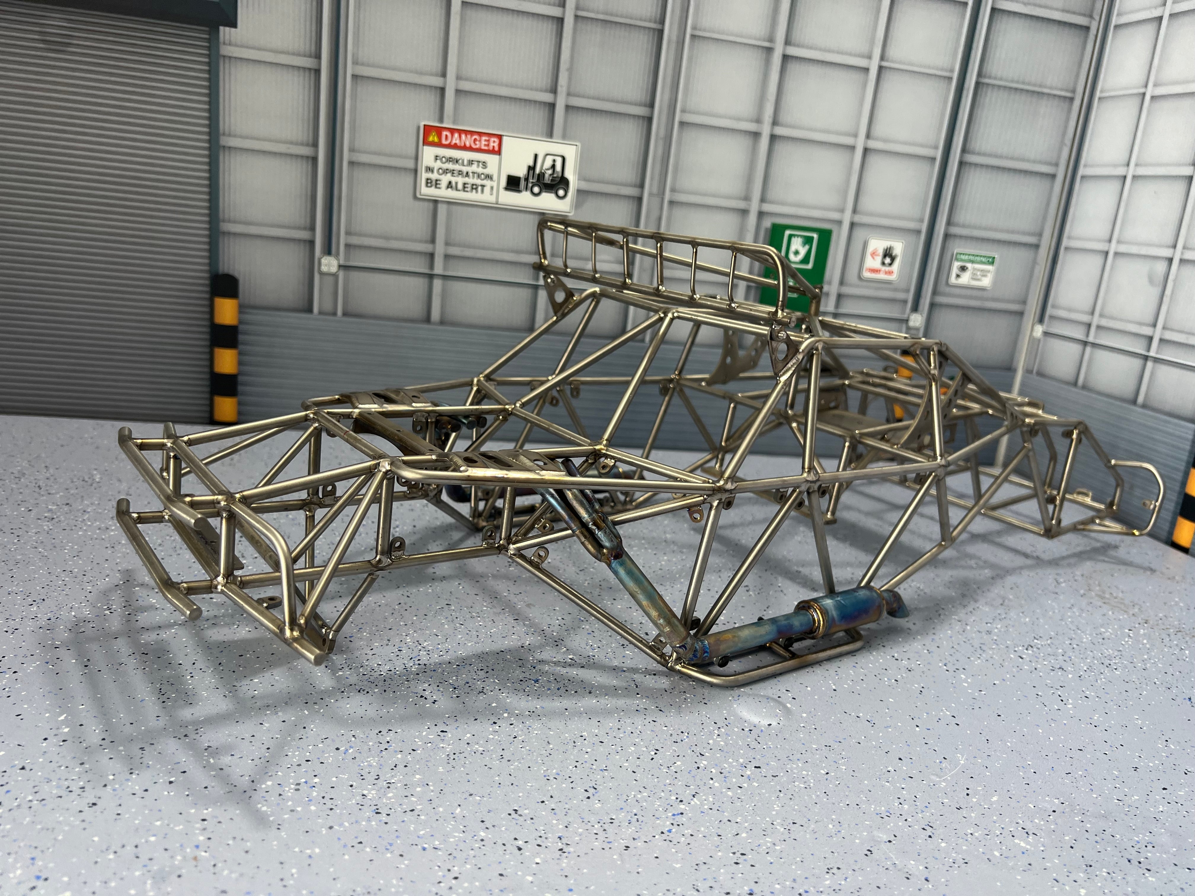 Titanium alloy metal ，losi baja rey 2.0 cage/yeti chassis model cage