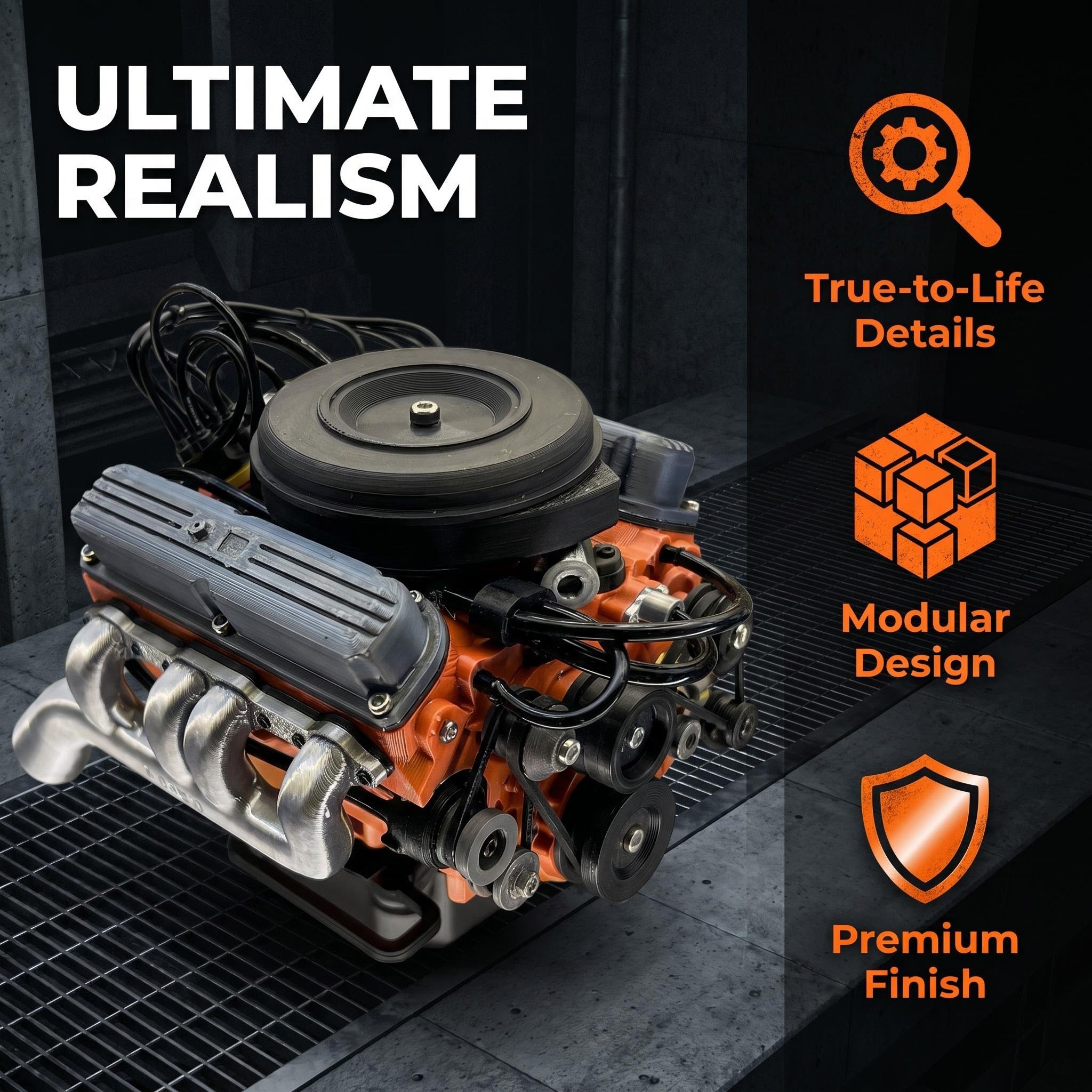 1/10 handmade simulation engine model