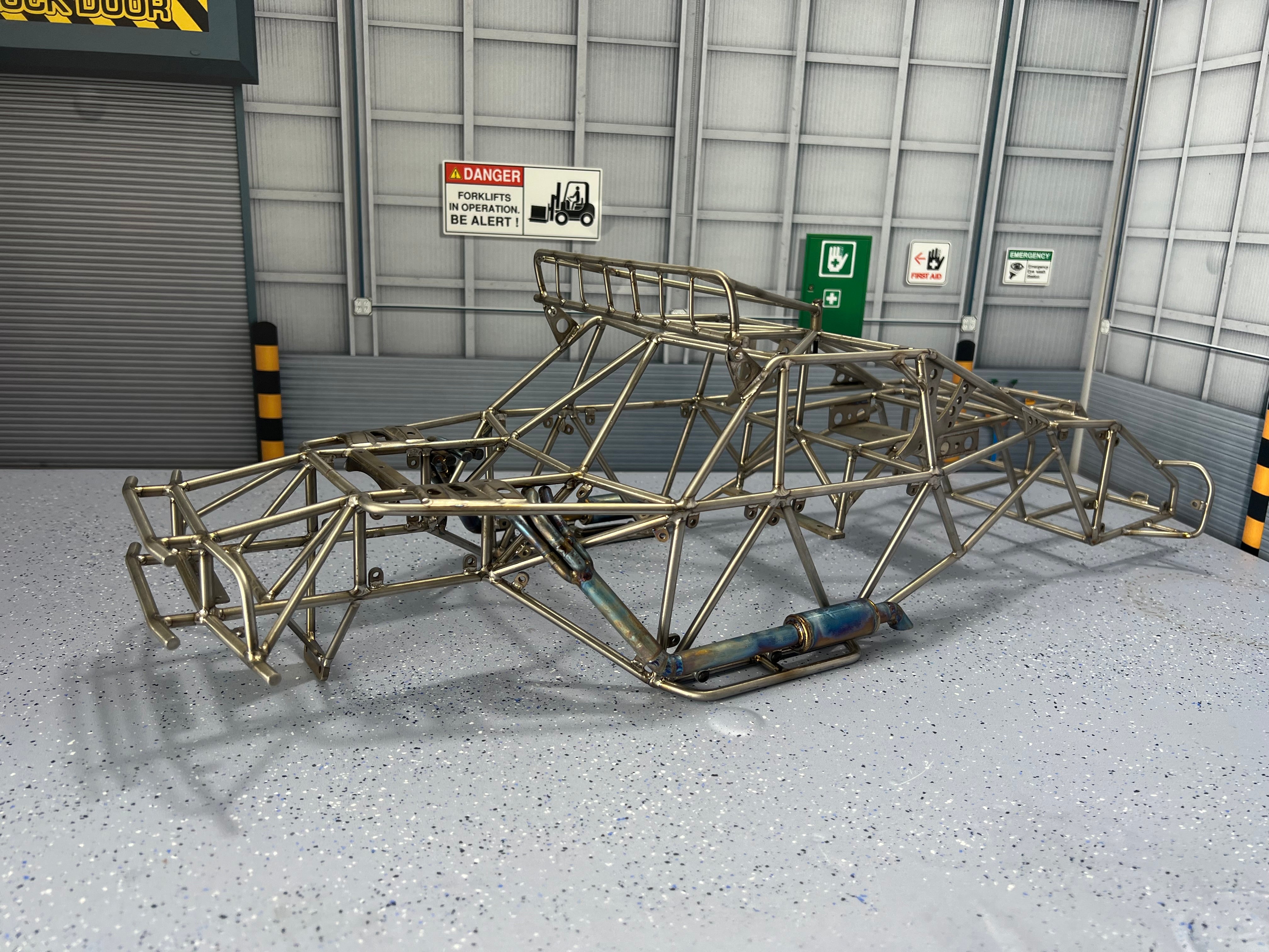 Titanium alloy metal ，losi baja rey 2.0 cage/yeti chassis model cage