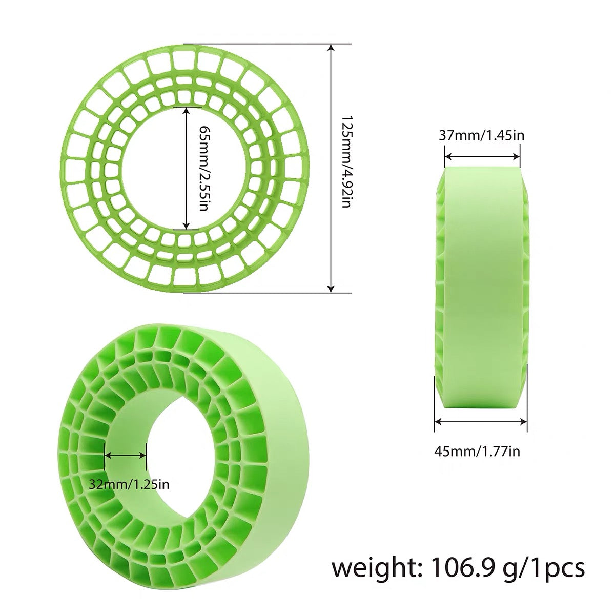 Waterproof Silicone Inner Liner for 2.2-inch RC Crawler Tires (1/10 Scale) 4pcs