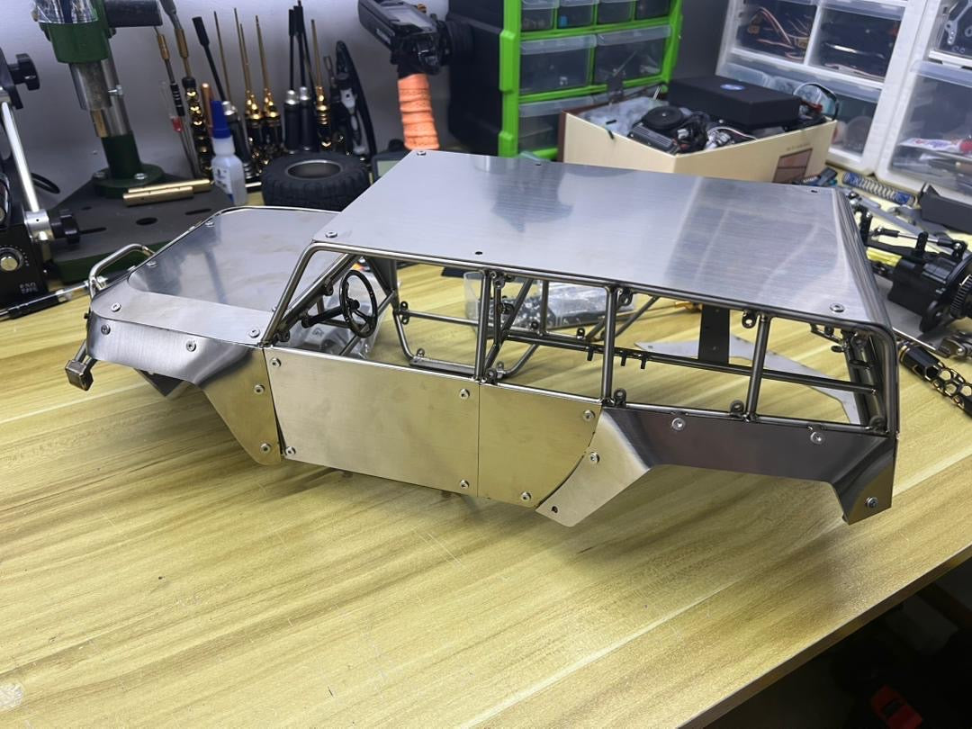 Handcrafted all-metal roll cage for FJ Cruiser, fully customized for the entire vehicle.
