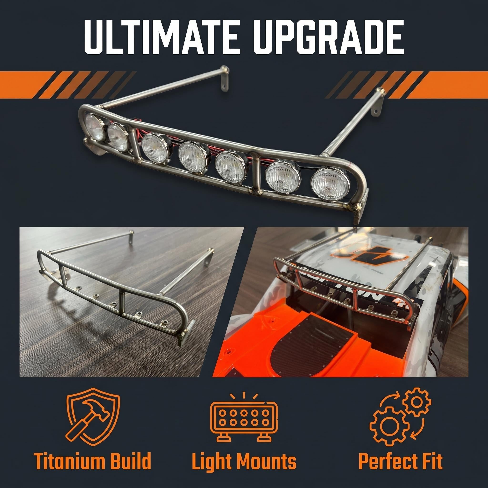 Titanium alloy 1/7 UDR ceiling light bracket (matching original cage)