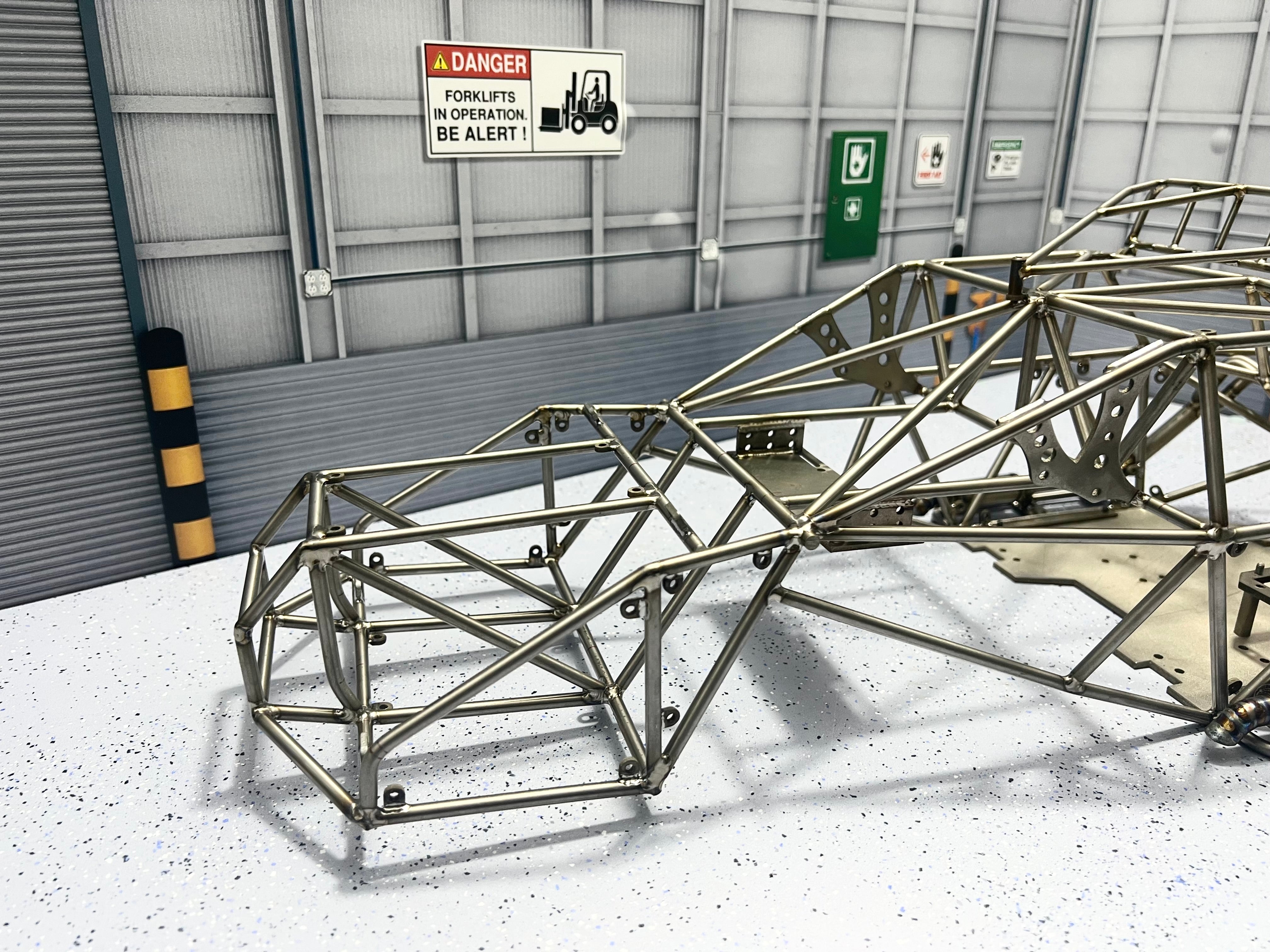 Titanium alloy metal ，losi baja rey 2.0 cage/yeti chassis model cage