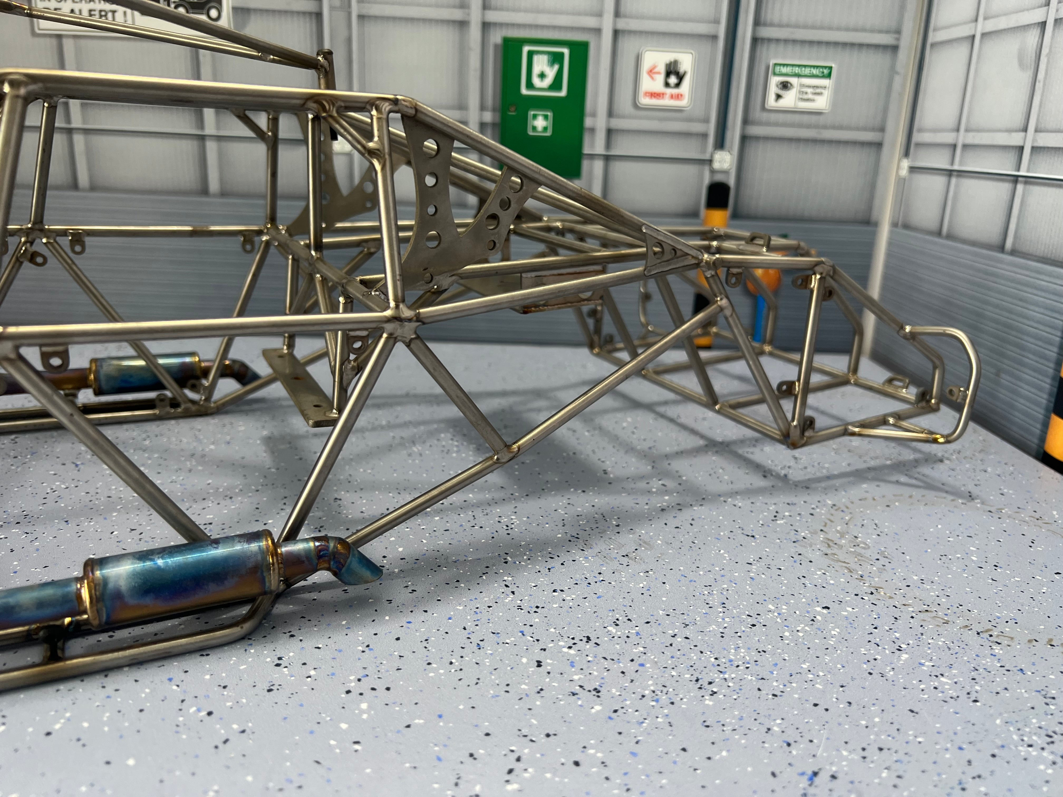 Titanium alloy metal ，losi baja rey 2.0 cage/yeti chassis model cage