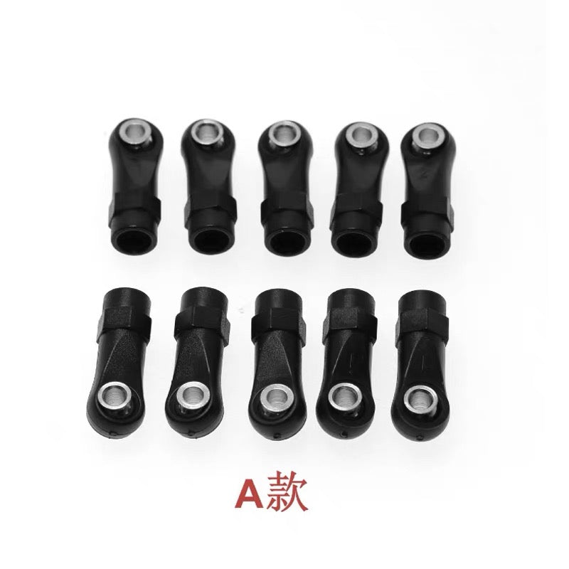 1/10 Scale RC Crawler Parts: SCX10/TRX4 Nylon Ball Ends (M4 Plastic) – Pack of 10
