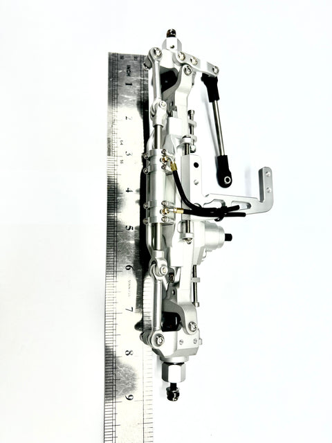 Simulated hydraulic steering kit including axle