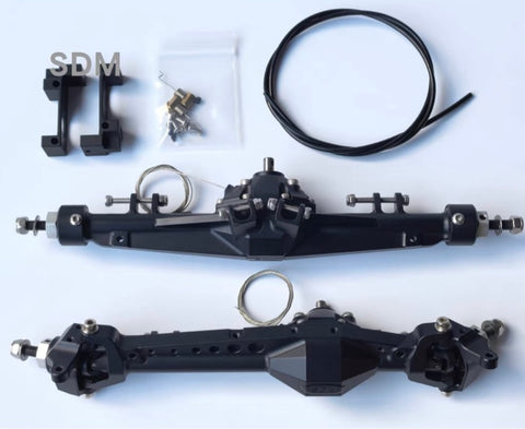 Simulated hydraulic steering kit including axle