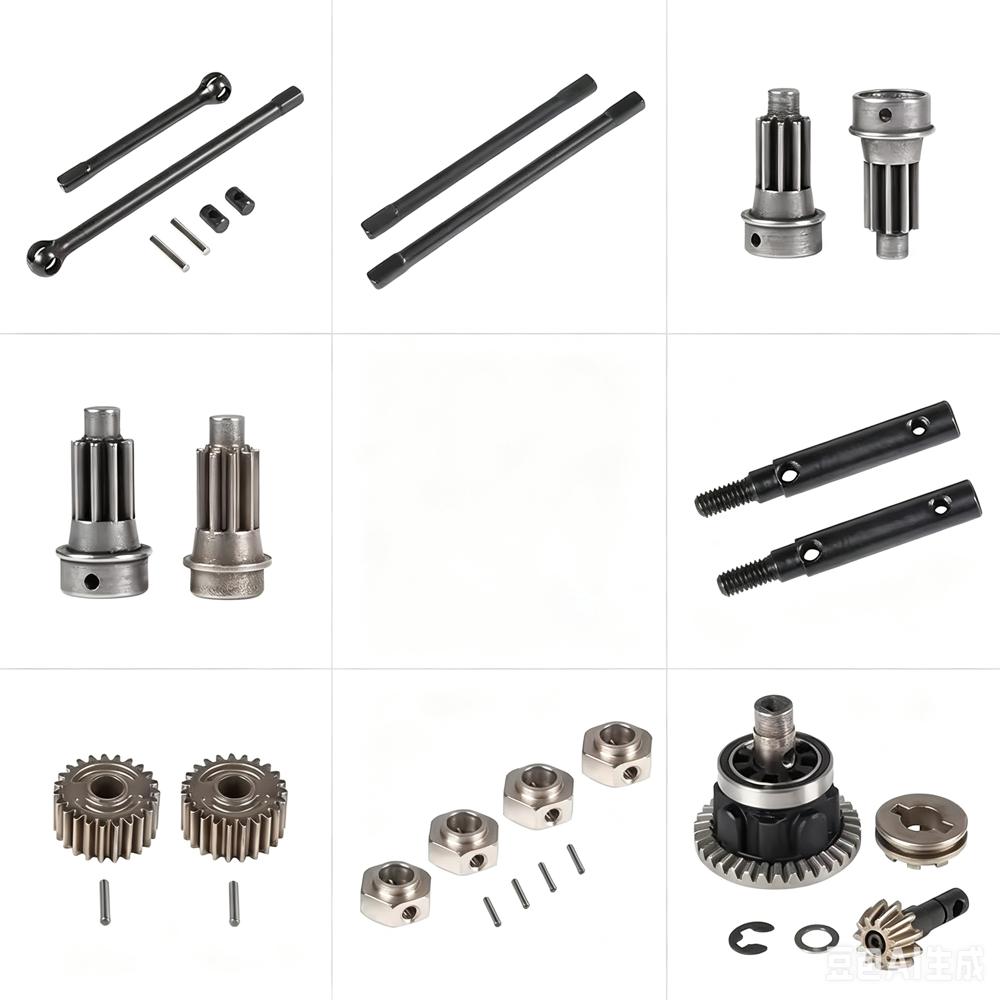 TRX-4 1/10 climbing car metal axle front and rear axle housing assembly