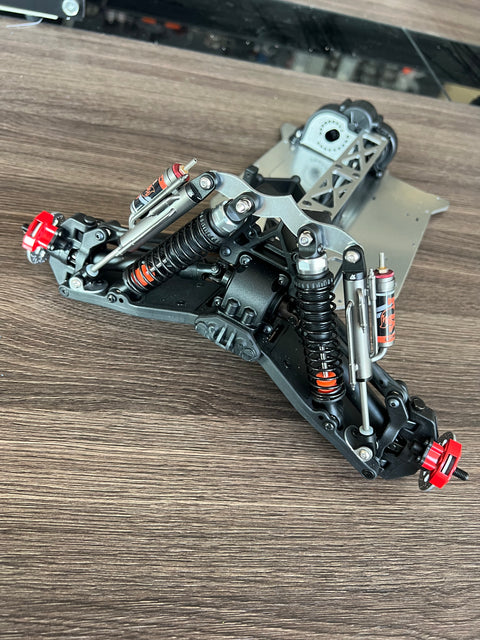 losi hemmer rey front suspension installation bypass shocks bracket