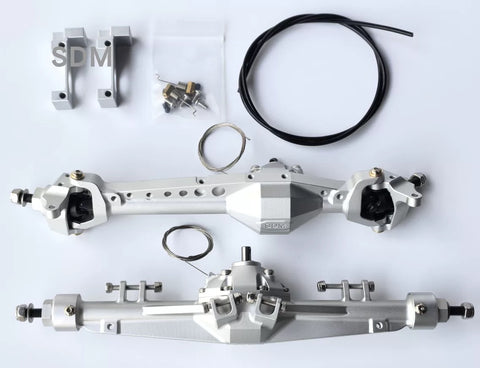 Simulated hydraulic steering kit including axle