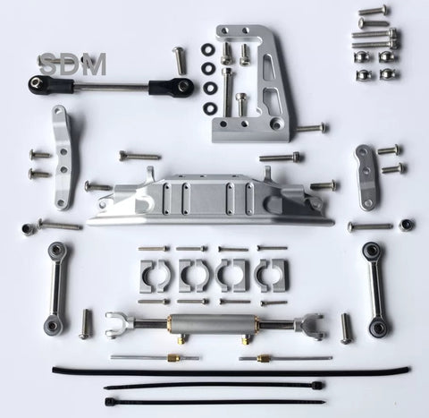 Simulated hydraulic steering kit including axle