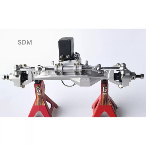 Simulated hydraulic steering kit including axle