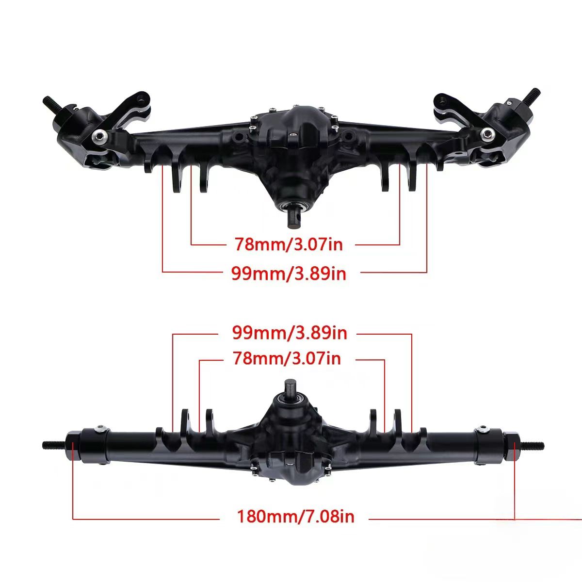 SCX10 II 90046 one-piece metal axle pumpkin bridge 1/10 climbing car aluminum alloy CNC axle assembly
