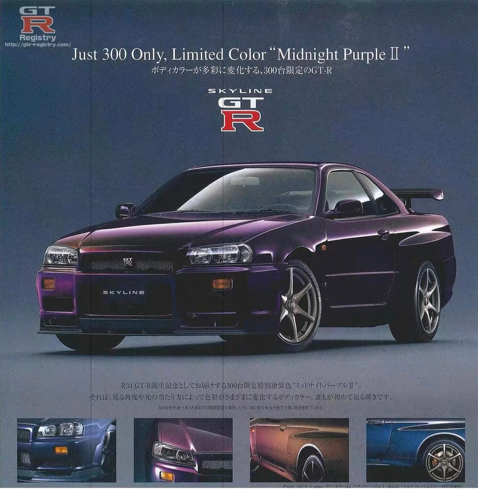 1/8 GTR R34 Remote control electric simulation full metal Skyline GTR R34 1/8 flat running model car
