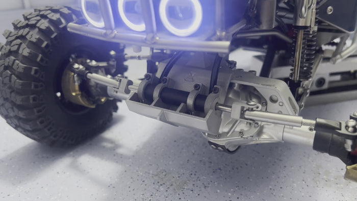 1/10 Axial Wraith simulated hydraulic steering system