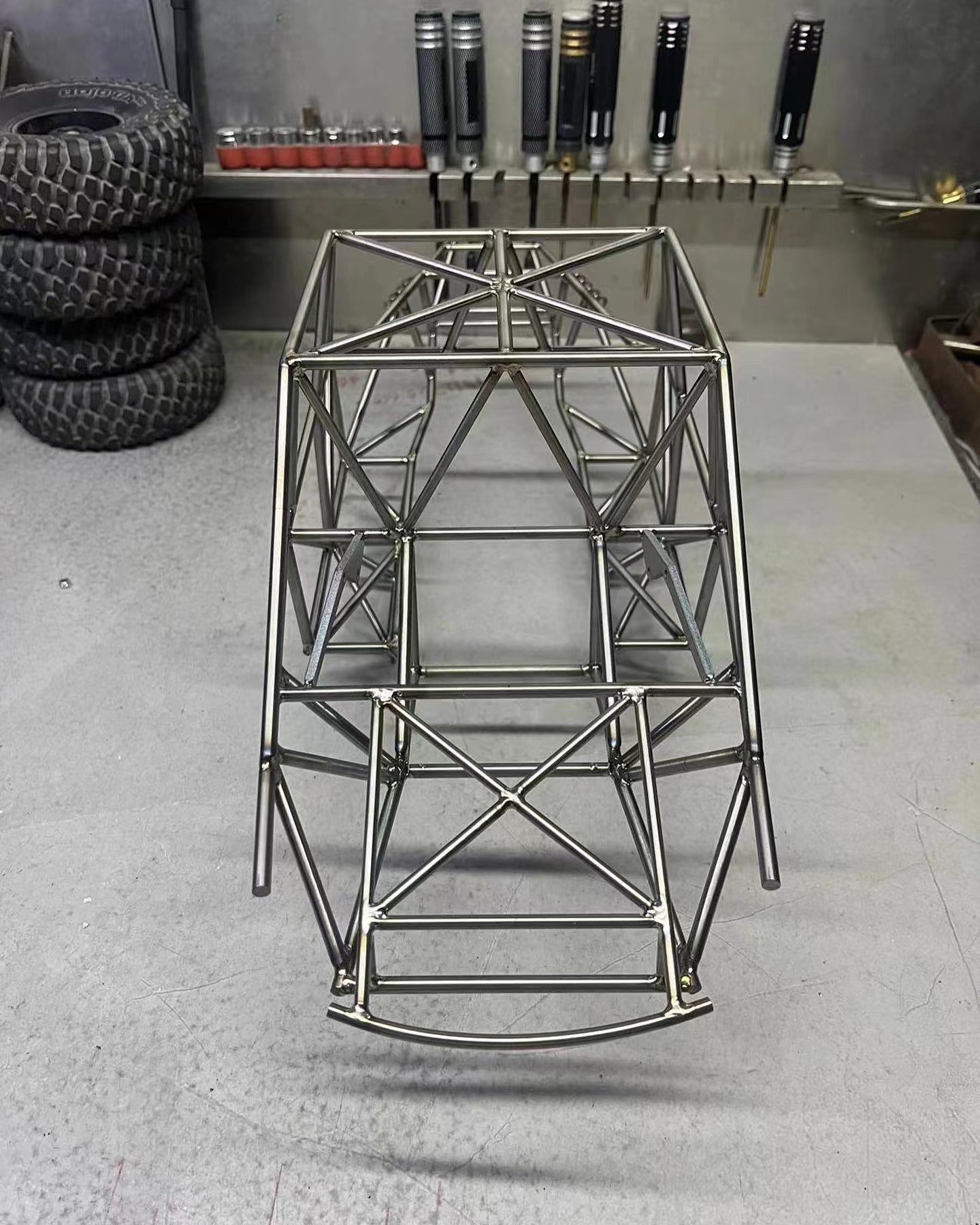 Miller titanium alloy metal cage welding custom