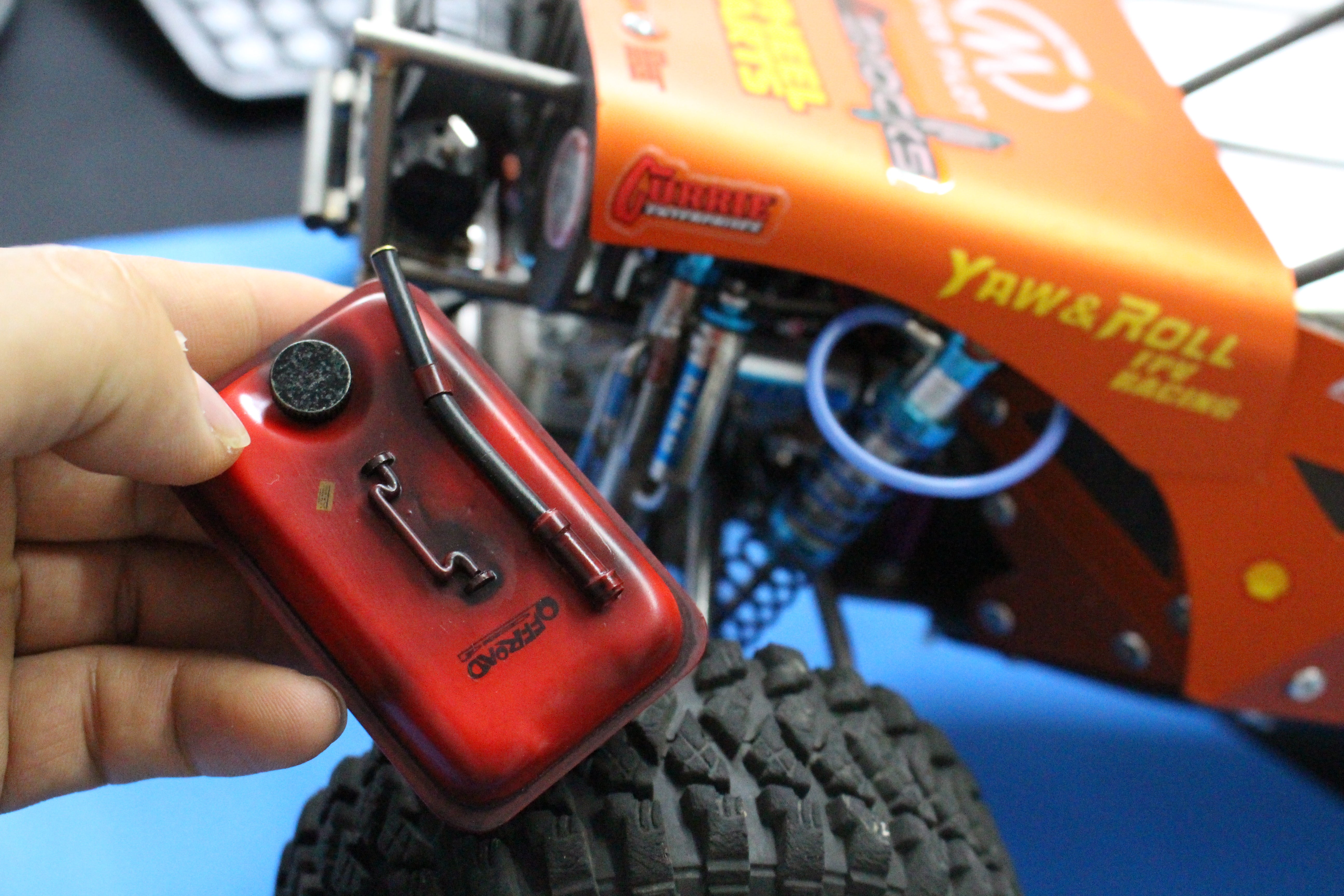 1/10 simulation climbing car handmade product oil drum mood film