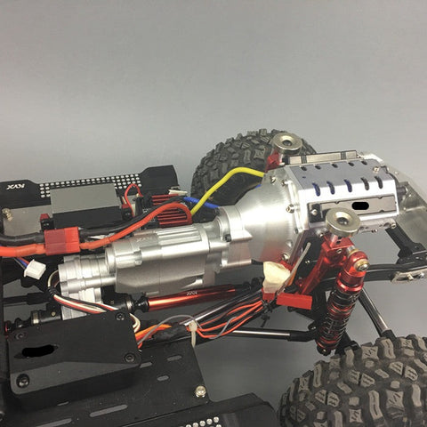 simulation model car scx10-ll DIY metal V8 engine two-speed